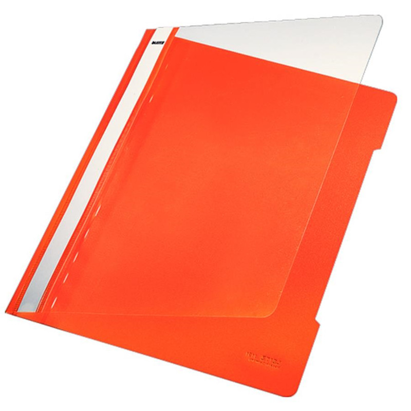 Classificador Plástico Leitz 4191 Laranja Capa Transparente 25un Classificador Plástico Leitz 4191 Laranja Capa Transparente 25un