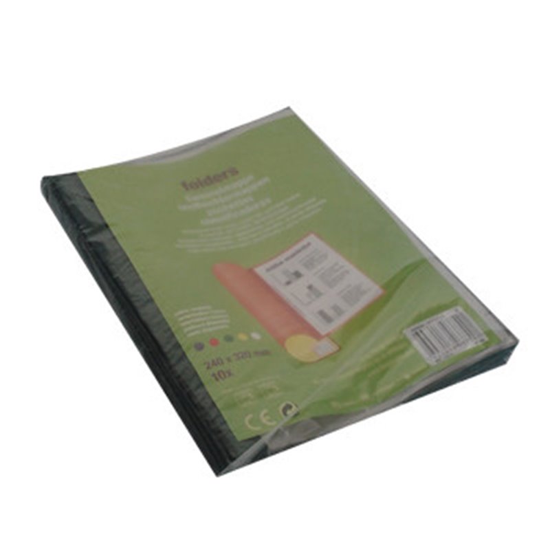 Classificador Plástico Verde c/Capa Transparente e Ferragem