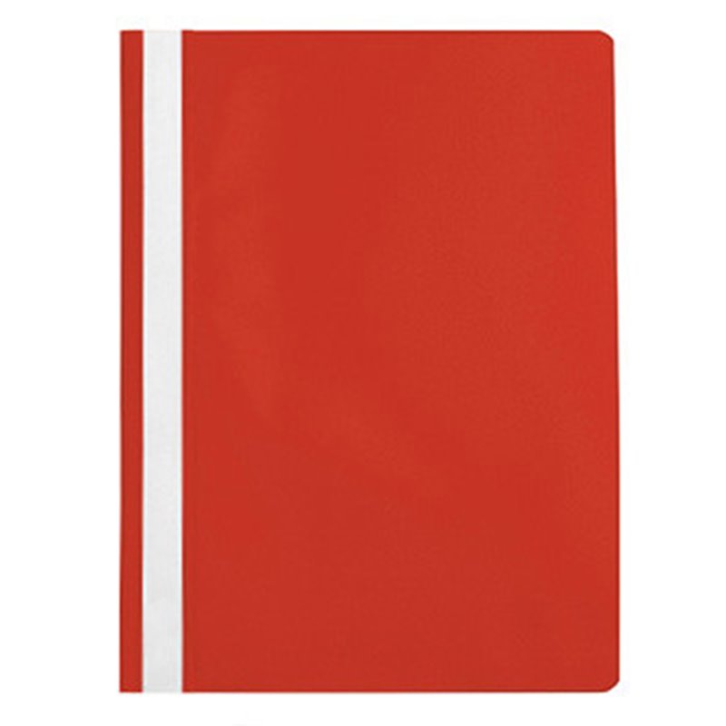Classificador Plástico PP Vermelho Capa Transparente