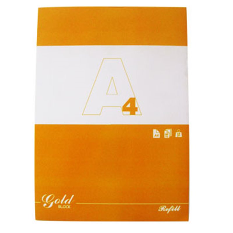 Bloco Recarga Gold A4 Liso 60gr 80 Folhas 4 Furos