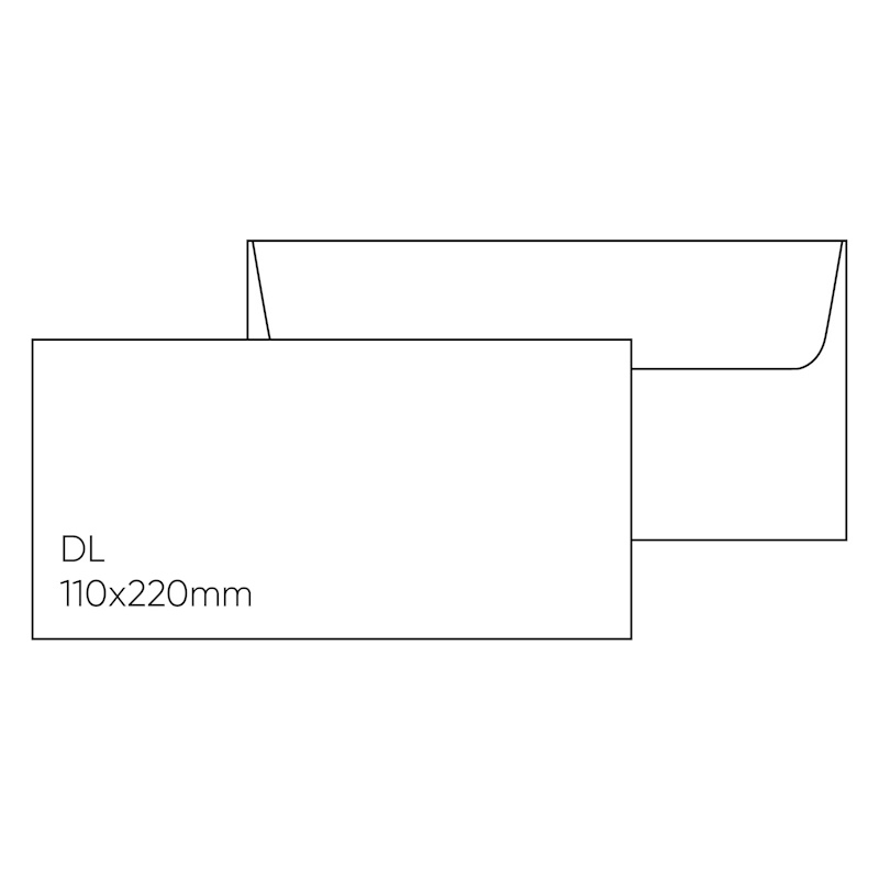Envelope Papel Natural  95gr 11x22cm Blister 25un Castanho