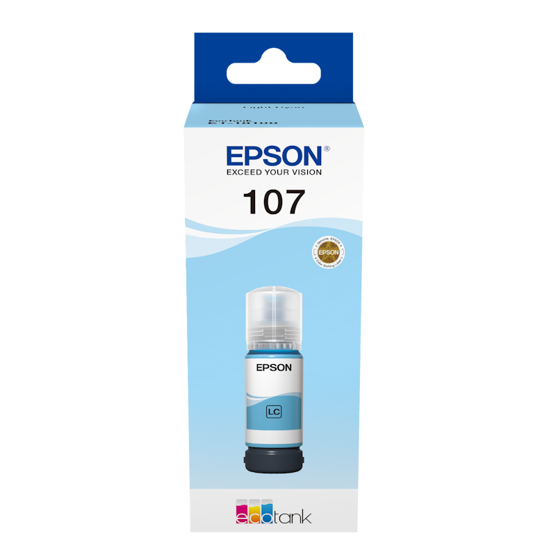 Tinteiro Original Epson Ecotank 107 Ciano Claro