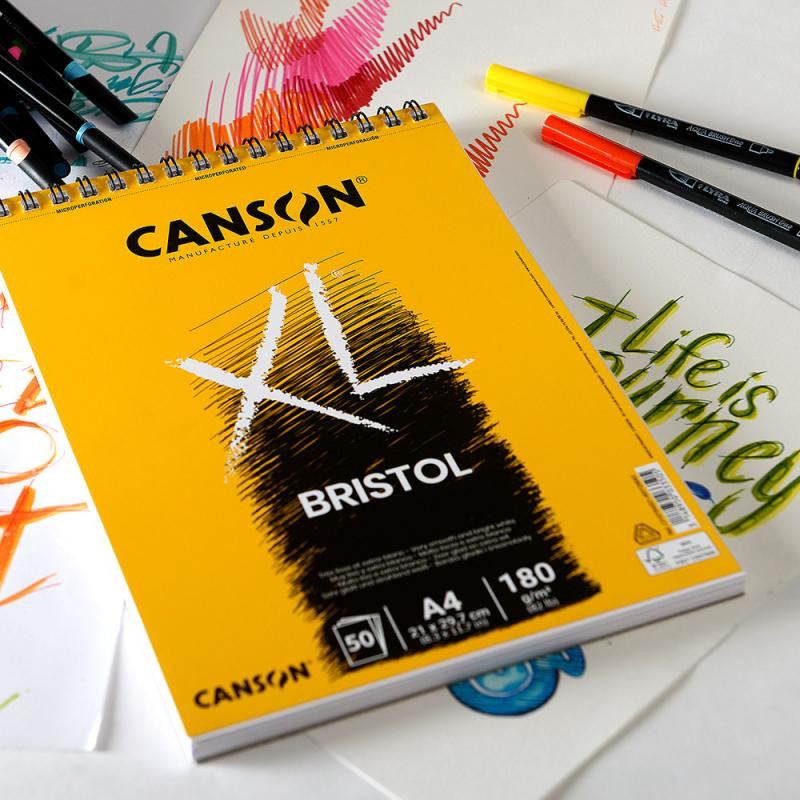 Bloco Espiralado Canson XL Bristol A3 180gr 50 Folhas Bloco Espiralado Canson XL Bristol A3 180gr 50 Folhas