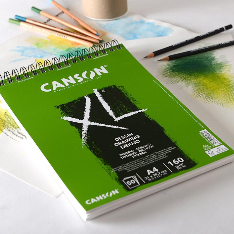 Bloco Espiralado Canson XL Dessin A4 160gr 50 Folhas