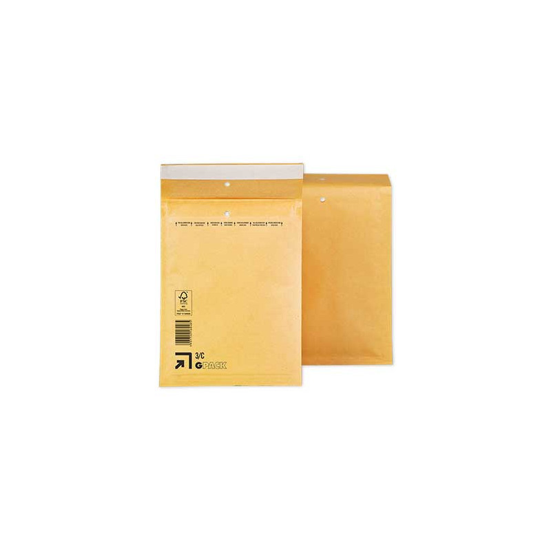 Envelopes Air-Bag 150x215mm Kraft Nº0 10Un