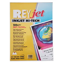 Papel InkJet A3 100gr ReyJet Hi-Tech - 200 Folhas