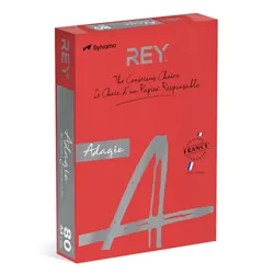 Papel Fotocopia Adagio(cd22) A4 80gr (Vermelho Intenso) 1x500FLS