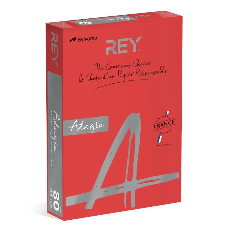 Papel Fotocopia Adagio(cd22) A4 80gr (Vermelho Intenso) 1x500FLS