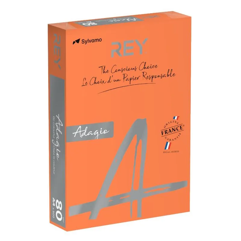 Papel Fotocopia Adagio(cd21) A4 80gr (Laranja Intenso) 1x500FLS