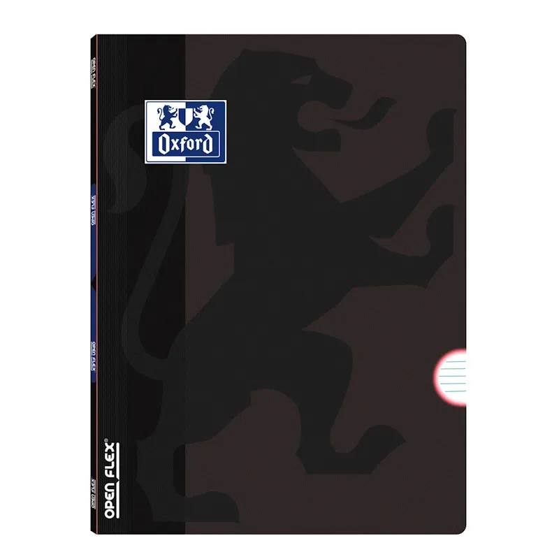 Caderno Agrafado Oxford Openflex Capa Plástico, A4, Pautado, 90grs, 48 Folhas, Preto