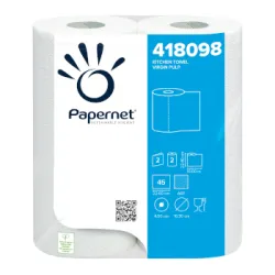 Rolo Cozinha PAPERNET Folha Dupla Picotado 10,2mtx22,4cm 2 Rolos