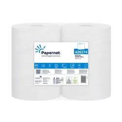 Rolo Industrial PAPERNET Picotado Folha Dupla 350mtx22,4cm 2 Rolos