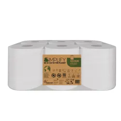 Rolo Espiral PAPERNET Picotado Chaminé Folha Dupla 140mtx19,2cm 6 Rolos