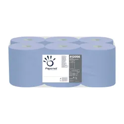 Rolo Espiral Azul PAPERNET Picotado Chaminé Folha Dupla 135mtx20cm 6 Rolos