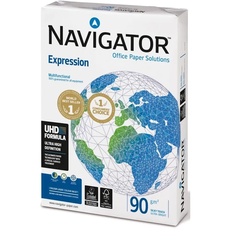 Papel Fotocópia A3 Branco Navigator Expression 90gr 500 Folhas