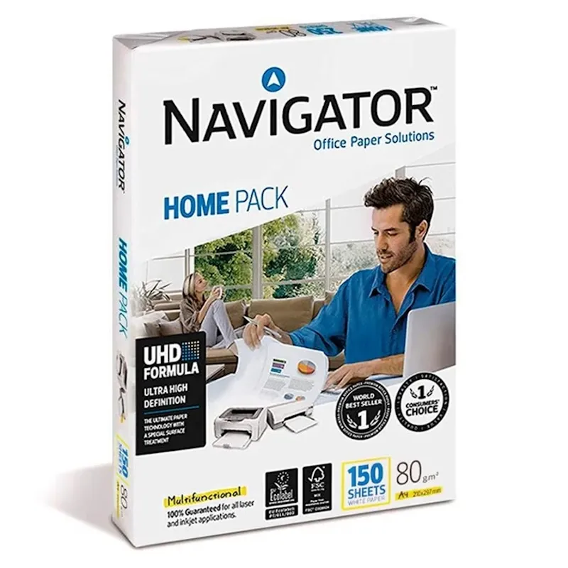 Papel Fotocópia A4 Branco Navigator Home Pack 80gr 150Fls