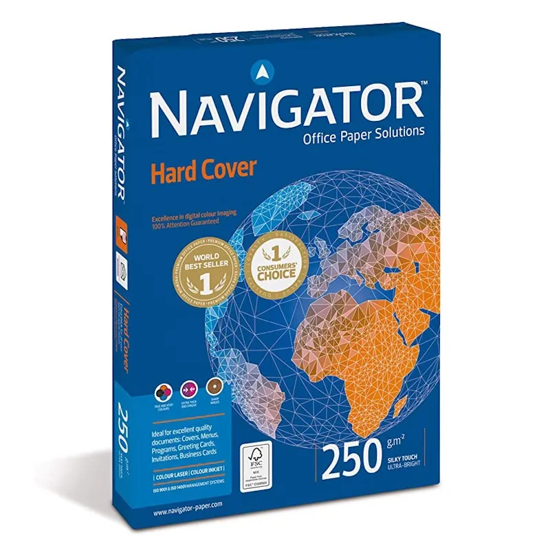 Papel Fotocópia A4 Branco Navigator Hard Cover 250gr 125Fls