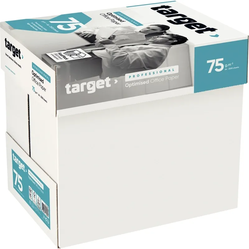 Papel Fotocópia A4 Branco Target 75gr 5x500Fls