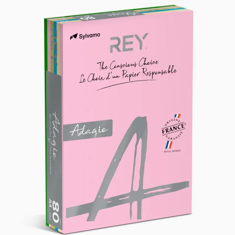 Papel Fotocópia A4 5 Cores Suaves Adagio 80gr 500Fls