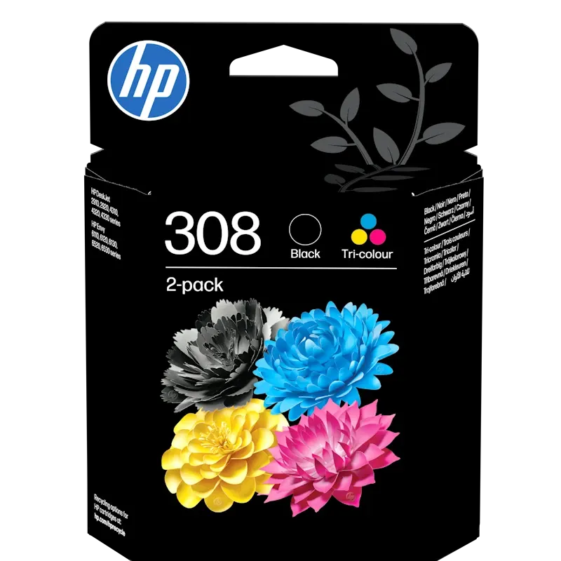 Pack Duplo Tinteiros Original HP N308 Tricolor