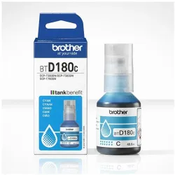 Tinteiro Original Brother D180 Ciano