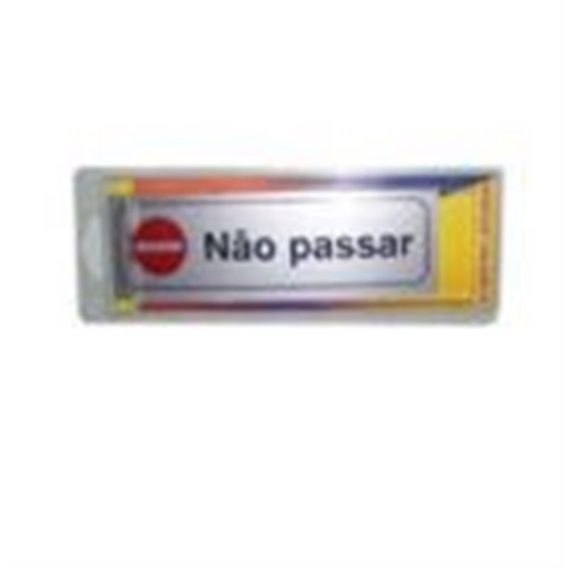 Sinaletica (Nao Passar) Plastico Adesivo